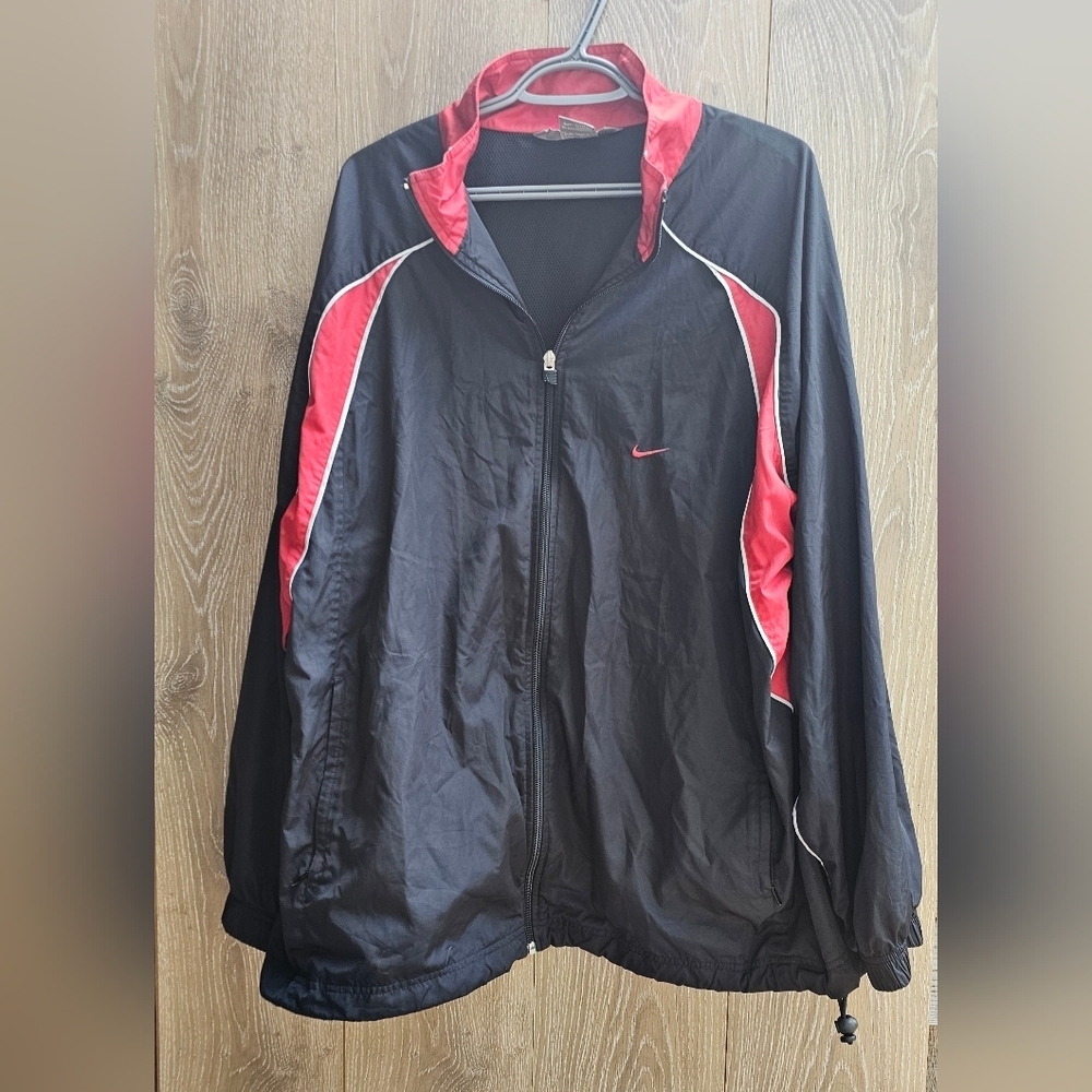 Nike Retro Red and Black WindBreaker 90s Style Jacket
